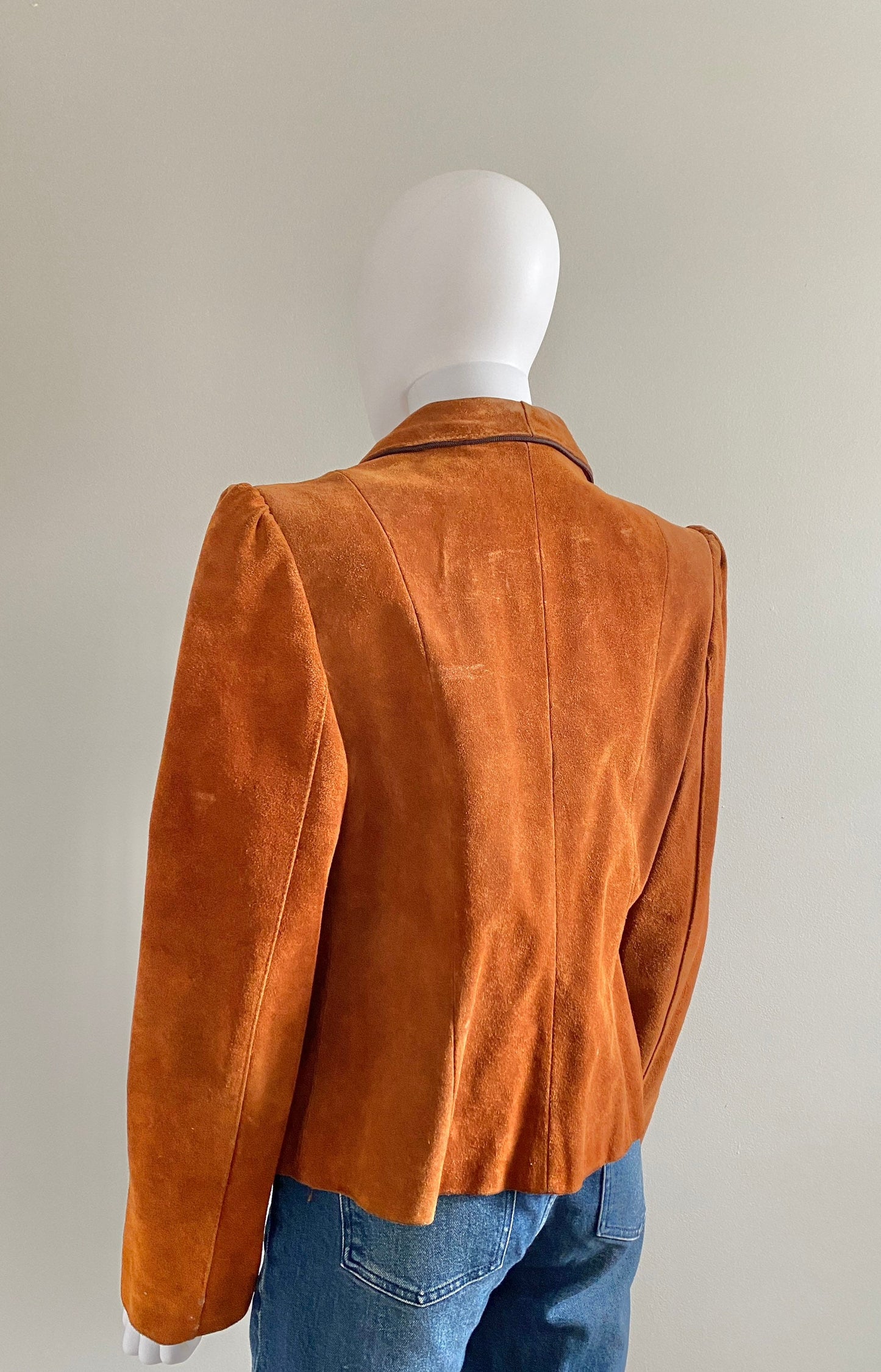 Vintage 1970s Suede Blazer / 70s leather blazer / 1970s leather jacket/ Size S M