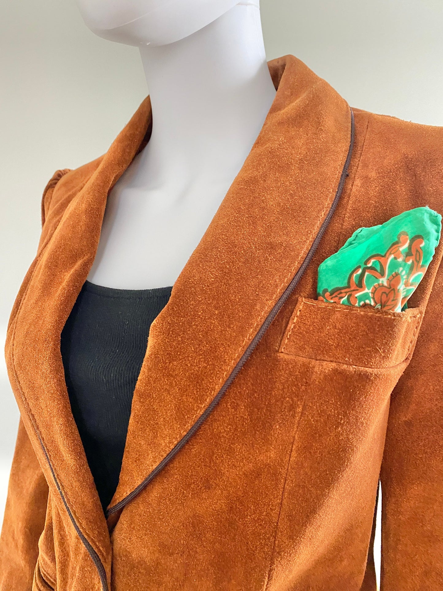 Vintage 1970s Suede Blazer / 70s leather blazer / 1970s leather jacket/ Size S M